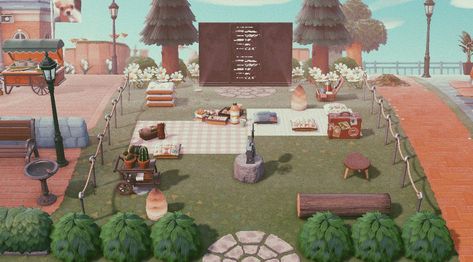 🍂 𝚙𝚘𝚝𝚊𝚝𝚘 on Twitter: "for new mutuals and followers, here's the  full outdoor movie area! 🤍✨ now playing: moonrise kingdom 🥺 #acnh… " Outdoor Movie Area Acnh, Acnh Stage Area, Movie Area Acnh, Outdoor Movie Animal Crossing, Acnh Movie Area, Outdoor Movie Area, Outdoor Movie Ideas, Acnh Areas, Outdoor Theater Ideas