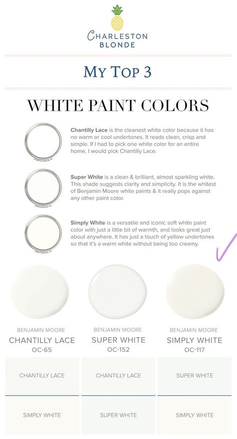 White Interior Paint Colors, Benjamin Moore Chantilly Lace, Chantilly Lace Benjamin Moore, Benjamin Moore Super White, White Interior Paint, Painting Trim White, Air Lounge, Benjamin Moore White, Best White Paint