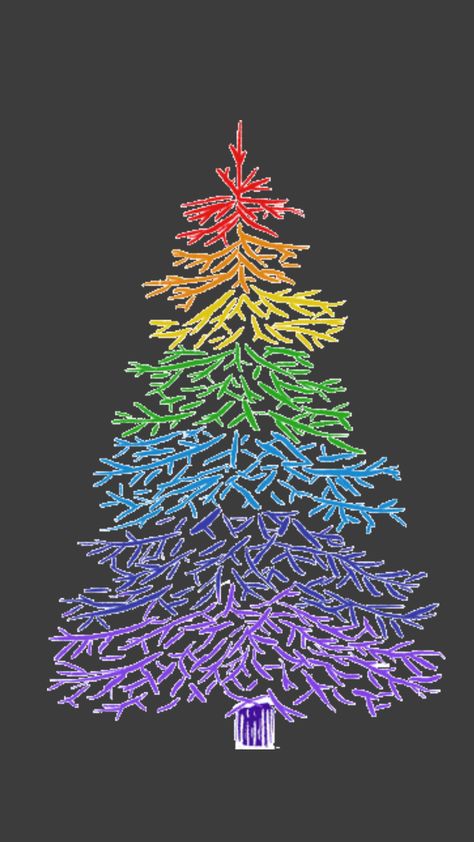 Lgbtq Christmas Wallpaper, Backgrounds Ideas, Hello Wallpaper, Gay Christmas, Rainbow Christmas Tree, Christmas Tree Wallpaper, Winter Things, Rainbow Christmas, Wallpaper Set