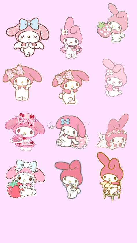 💗✨ Hello Kitty Printables, My Melody Wallpaper, Melody Hello Kitty, Scrapbook Stickers Printable, Stickers Printable, Face Stickers, Letter Paper, Sanrio Characters, My Melody