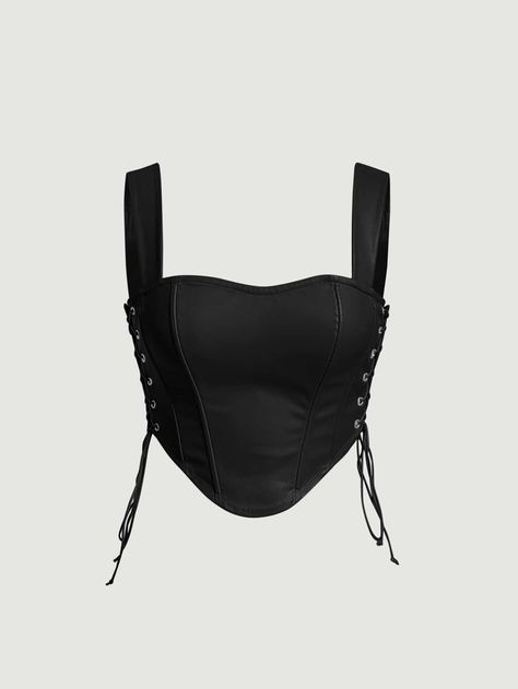 Black Tops Outfit Ideas, Crop Tops Aesthetic, Wide Straps Top, Curved Hem Top, Fashion Top Outfits, Women Tank Tops, Easy Trendy Outfits, Brunch Outfit, Really Cute Outfits