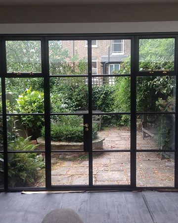 Door Installation Westhill Crittal Doors, Porte In Ferro, Crittal Windows, Steel Doors And Windows, French Doors Exterior, French Doors Patio, Steel Windows, House Extension Design, Kitchen Doors