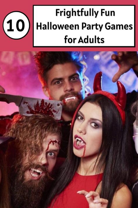 10 Frightfully Fun Halloween Party Games Trick Or Treat Games For Adults, Halloween Drinking Games For Adults, Adult Halloween Games For Party, Adult Halloween Party Games Drinking, Halloween Party Adult Games, Halloween Party Activities For Adults, Halloween Party Games For Adults, Halloween Games For Adults, Halloween Drinking Games