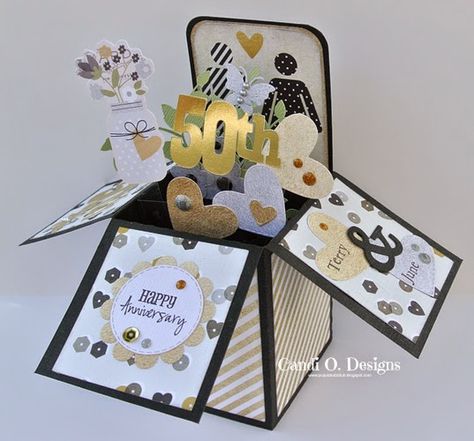 50th Anniversary Cards Handmade Diy, 50th Anniversary Card Box Ideas, 50th Wedding Anniversary Card Ideas, Stampin Up 50th Anniversary Cards, 50th Wedding Anniversary Cards Handmade, 50th Anniversary Card Ideas, 50th Anniversary Cards Handmade, 50th Anniversary Card, Pinterest Cards