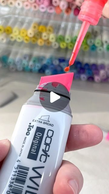 Monika | Fashion Illustration & Marker Drawings on Instagram: "ASMR wide marker refill filling a @copic_official_us wide alcohol marker in FRV Fluorescent Pink 🩷  #alcoholmarkers #asmrart #oddlysatisfyingvideo #satisfyingsounds #markerrefill #copicwide #markerartist #copicrefills" Cute Drawings With Alcohol Markers, Drawing Ideas Alcohol Markers, Drawings With Alcohol Markers, Drawing With Alcohol Markers, Alcohol Marker Art, Alcohol Marker Drawings, Alcohol Markers Art, Marker Refill, Copic Marker Drawings