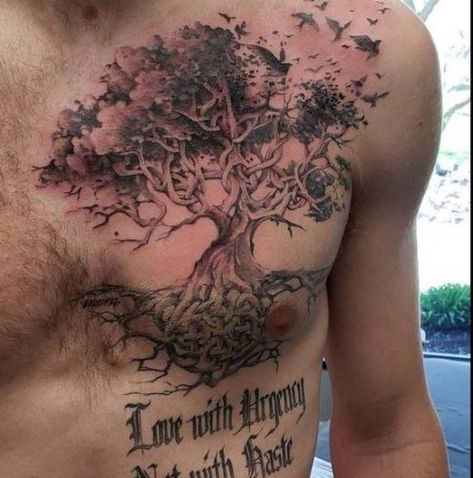 18 Unique Family Tree Tattoo Designs for Men 2024 - Ancestry and Heritage Ink Ideas Family Tree Tattoo With Names, Chest Tattoo Family, Family Tree Tattoo Designs, Tree Tattoo Chest, Tattoo With Names, Unique Family Tree, Tree Tattoo Men, Simple Forearm Tattoos, Compass Rose Tattoo