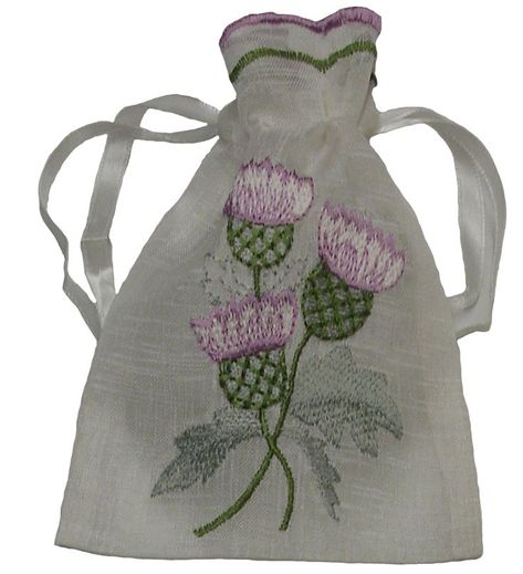 Lavender Wedding Favors, Celtic Christmas, Wedding Favor Gift Bags, Christmas Table Toppers, Embroidered Table Runner, Scottish Thistle, Embroidered Organza, Lavender Buds, Lavender Wedding