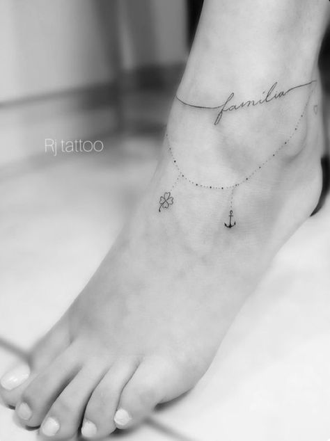 Anklet Tattoos For Women, Anklet Tattoo, Solar Diy, Wrist Bracelet Tattoo, Flooring Diy, Tattoo Diy, Ankle Bracelet Tattoo, Ankle Tattoo Designs, Tato Henna