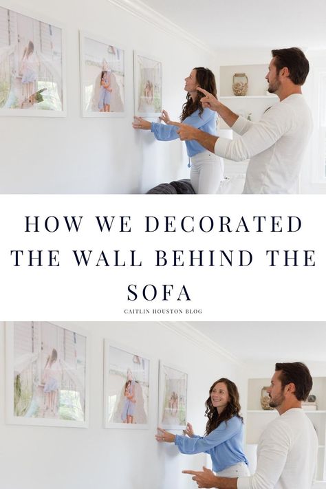 How to Decorate the Wall Behind Your Sofa using Enlarged Prints - Photos from Artifact Uprising and Frames from Michaels Decorate Wall Behind Couch, Wall Behind Couch, Coastal Family Rooms, Above The Couch, Behind Couch, Artifact Uprising, Above Couch, Wall Frames, Hanging Photos