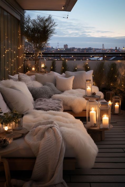 small balcony ideas balcony garden ideas balcony decor ideas balcony design ideas christmas decor ideas home inspo home decor ideas home aesthetic   neutral holiday decor christmas tree ideas christmas tree decor ideas christmas decor ideas christmas fireplace decor ideas christmas decor ideas diy christmas tree ideas Balcony Cozy Corner, Outdoor Seating Balcony, Balcony Seating Area, Balcony Ideas Apartment Big, Huge Balcony Ideas, Cozy Back Deck, Balcony Ideas Big, Cozy Balcony Aesthetic, Moody Balcony