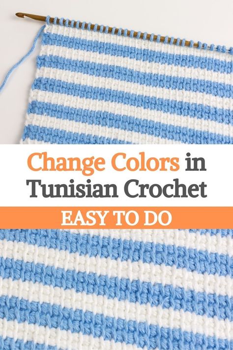 While crocheting an Afghan or Tunisian style crochet blanket, you can crochet different patterns and colors into a single row of stitches. Use a large crochet needle and several types of yarn to learn this crocheting trick. You can switch back and forth between colors in the same row of Tunisian stitches by keeping yarn on hanging bobbins. Don't forget to sew in the loose ends of colored yarn. Tunisian Stitches, Tunisian Crochet Blanket, Crafting Table, Crochet Tunisian, Crochet Needle, Tunisian Crochet Patterns, Tunisian Crochet Stitches, Crochet Stitches For Blankets, Crochet Knit Stitches