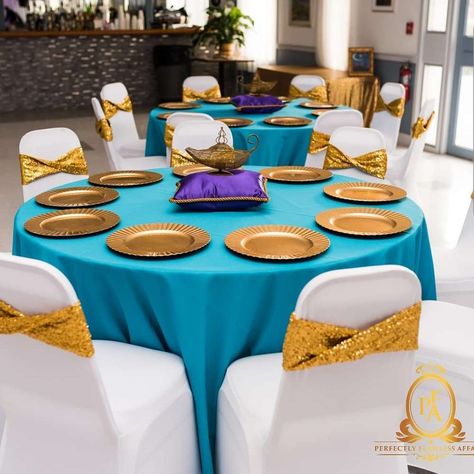 Indian Party Centerpieces, Princess Jasmine Bridal Shower Ideas, Arabian Birthday Party Ideas, Arabian Night Quinceanera Theme, Aladdin Theme Party Arabian Nights, Arabian Nights Sweet 16 Party, Aladdin Prom Theme, Aladin Party Theme, Aladdin Sweet 16 Theme