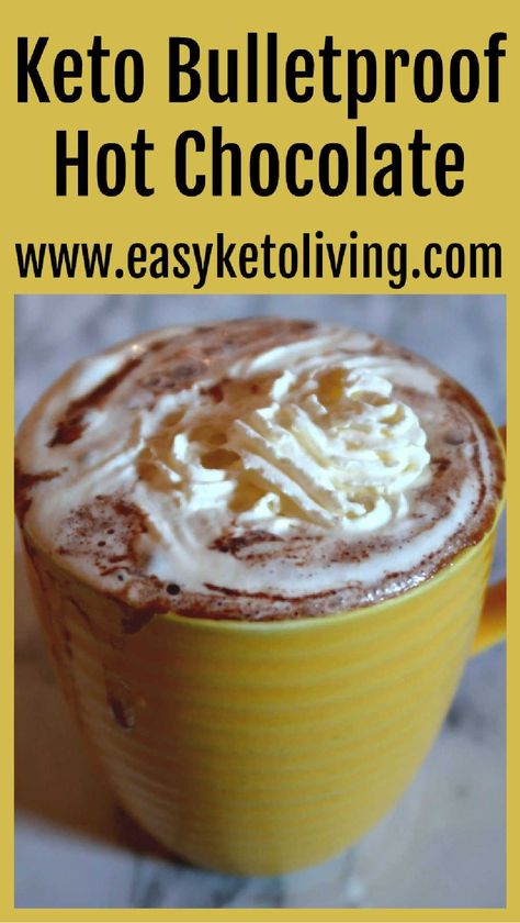 Bulletproof Hot Chocolate Recipe – An easy keto hot drink recipe with almond milk, heavy cream to enjoy instead of coffee. Almond Milk Hot Chocolate Recipe, Almond Milk Hot Chocolate, Recipe With Almond Milk, Keto Hot Chocolate Recipe, Chocolate Eggnog, Instead Of Coffee, Hot Chocolate Mix Recipe, Hot Drinks Recipes, Chocolate Recipes Easy