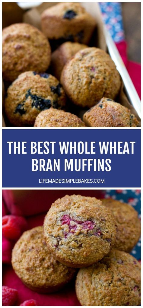 Wheat Bran Muffins Healthy, Whole Wheat Bran Muffins, Wheat Bran Recipes, Jack Snacks, Healthy Bran Muffins, Buttermilk Bran Muffins, Wheat Bran Muffins, Blueberry Bran Muffins, Low Sugar Muffins