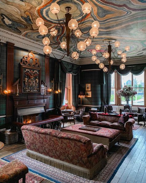 Londoners, have you explored the Scottish countryside yet? 🍃 We have had the pleasure of being invited to the @thefifearms this weekend, a… The Fife Arms, Fife Arms, Scotland House, Scottish Interiors, Castle Black, Burgundy Paint, Different Time Periods, Eclectic Maximalism, Scottish Countryside