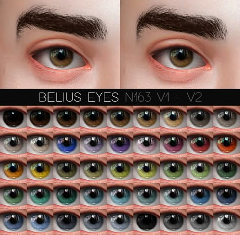 Ts4 Cc Eye Colors, The Sims 4 Eye Color, Sims4 Cc Eye Color, Strawberry Soft Serve, Cc Eyes, Jewel Makeup, Sims 4 Cc Eyes, Cc Sims4, The Sims 4 Skin