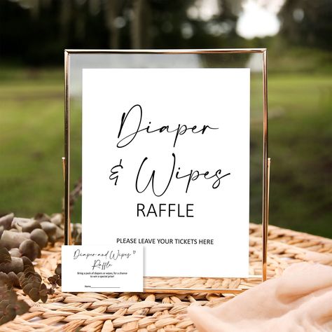 Editable Diaper and Wipes Raffle Baby Shower Game Raffle Ticket and Sign Minimalist Modern Baby Shower Game Printable Download Corjl 0122 by StrawberryPartyPrint on Etsy Wipe Raffle Ticket, Wipe Raffle, Wipes Raffle, Raffle Tickets Template, Modern Baby Shower Games, Baby Shower Game Printable, Strawberry Party, Raffle Ticket, Baby Shower Diaper Raffle