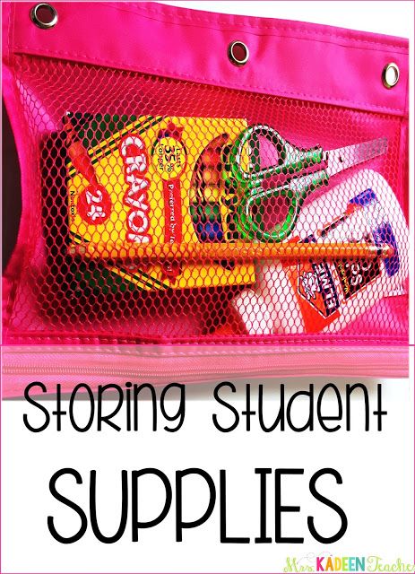 Organize Student Supplies, Student Pencil Box Organization, Student Supplies Organization, Student Organization Ideas, Student Supply Organization, Student Desk Organization, Middle School Classroom Management, Student Supplies, Dream Jobs