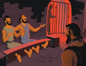 Day 5 Bible Story Paul and Silas in Prison Acts 16:23-34 Sunday School Activities For Kids, School Activities For Kids, Childrens Bible Activities, Paul And Silas, Printable Bible Activities, Bible Verse List, Story Illustration, Childrens Sermons, Bible Mapping