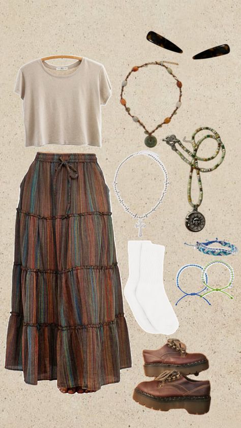 Boho Hippie Outfits, Teaching Outfits, Earthy Outfits, Boho Style Outfits, Swaggy Outfits, Hippie Outfits, Really Cute Outfits, Modest Outfits, Cute Casual Outfits