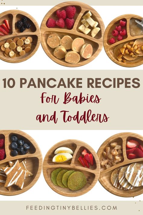 Easy Weaning Recipes, Weening Food Ideas, 8 Month Old Breakfast Ideas Blw, Homemade Baby Pancakes, Pancakes For 7 Month Old, Simple Baby Pancakes, 7 Month Old Pancakes, 10 Month Old Pancakes, Pancakes For Infants