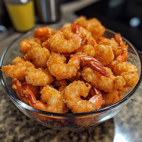 Make crispy popcorn shrimp at home with this easy recipe. Perfectly crunchy and flavorful shrimp, ideal for appetizers, snacks, or dinner. Popcorn Shrimp Recipe, Easy Cheese Dip, Crunchy Shrimp, Savory Popcorn, Chicken Cashew Stir Fry, Wild Rice Casserole, Flavorful Shrimp, Popcorn Shrimp, Breaded Shrimp