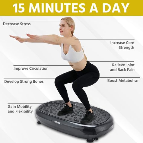 A beginners guide to vibration plate training with the only top 5 exercises you need to get started Power Plate Workout, Vibrating Plate, Plate Exercises, Plate Exercise, Better Posture Exercises, Vibration Plate Exercises, Whole Body Vibration, Power Plate, Vibration Plate