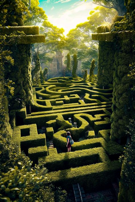 🌳 Each turn is a new chapter, unveiling a tapestry of lush foliage, vibrant blooms, and meticulously sculpted shrubs. 🌳 IG: iamSentient_ Created in Midjourney #digitalart #digitalartwork #aiart #fantasyart #wallpaper #landscapes #midjourney #midjourneyart #stablediffusion #scenaries #maze #labyrinth #hedges #forest #foliage #explorer #HouseGoals #InteriorInspo #HomeDecor #HomeStyle #InteriorDesign #HomeIdeas #HomeInspiration #HomeDecorating #DecorTips #DecorInspiration Labyrinth Garden, Forest Foliage, Maze Labyrinth, Labyrinth Maze, Outdoor Design Ideas, Space Pictures, Sustainable Garden, Art Wallpaper Iphone, The Labyrinth