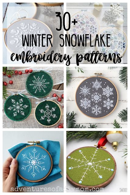 Stay cozy inside, while embroidering a blizzard of snowflakes for your home decor. This article has over 30 snowflake embroidery patterns to choose from. You're sure to find your next winter project. Beginner Embroidery Patterns, Embroidery Patterns Easy, Free Hand Embroidery Patterns, Felt Patterns Free, Snowflakes Embroidery Pattern, Free Hand Embroidery, Diy Mom, Snowflake Embroidery, Winter Embroidery