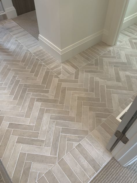 Small Tile Entryway, Chevron Tiles Floor, Checker Floor, Herringbone Tile Floors, Entryway Tile, Mudroom Flooring, Foyer Flooring, Entry Tile, Entryway Flooring