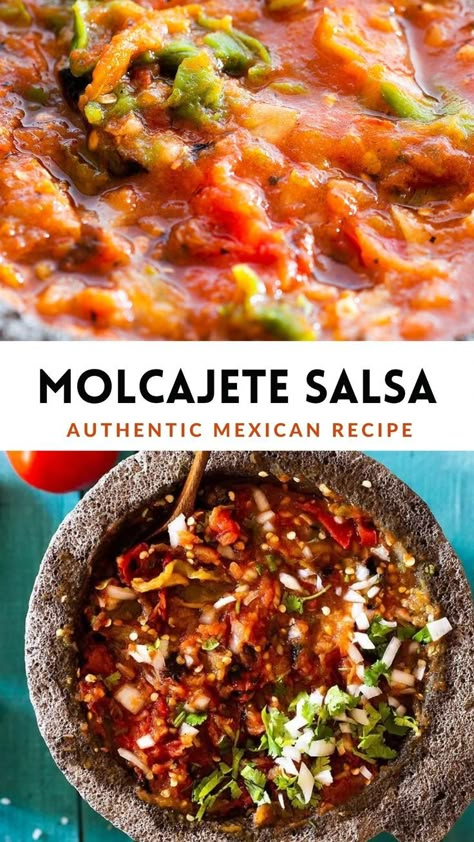 Moljacete Recipes, Mexican Salsa Recipes Authentic, Molcajete Centerpiece, Mocajete Recipe Dinners, Mexican Tomatoes, Mocajete Recipe Salsa, Salsa Molcajete Recipes, Mocajete Recipe, Molcajete Mixto Recipe