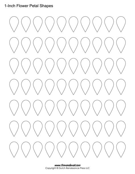 Flower Petals Printable, Shape Templates Printable Free, Petal Template, Flower Templates Printable Free, Paper Flower Printable Templates, Flower Petal Template, Flower Templates Printable, Printable Shapes, Printable Flower