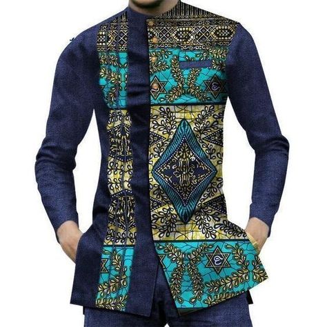 Turkey Ankara, African Print Shirt, Kemeja Lelaki, Nigerian Men Fashion, Traditional African Clothing, Men's Shirts And Tops, African Attire For Men, African Dresses Men, African Shirts For Men