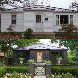 10 Inspiring Before and After Exterior Makeovers Exterior Home Makeover, Home Remodel Before And After, Home Exterior Makeover, Exterior Renovation, Exterior Makeover, Exterior Remodel, Windows Exterior, Painted Brick, Diy Remodel