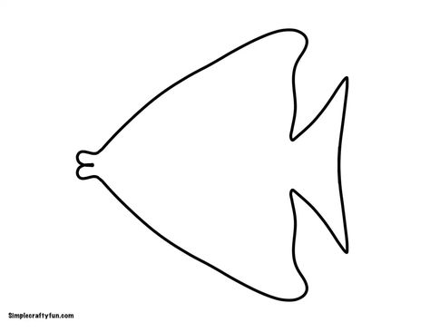 Free Printable Fish Outlines and Templates - Sea Animal Outline, Fish Outline Drawing, Printable Fish, Fish Printables, Fish Outline, Animal Outline, Fish Template, Outline Drawing, Sea Animal