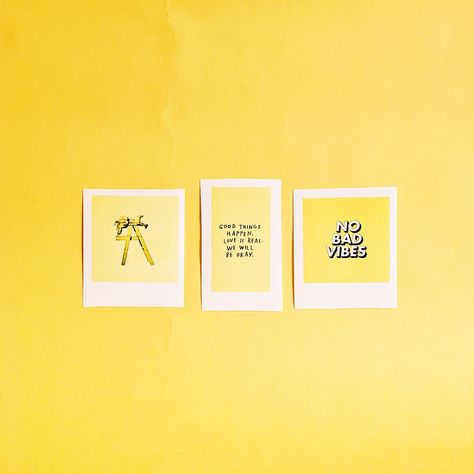 Yellow Polaroid, Moodboard Yellow, Aesthetic Yellow, Polaroid Frame, Polaroid Pictures, Polaroid Photos, Phone Aesthetic, Social Media Design Inspiration, Yellow Walls