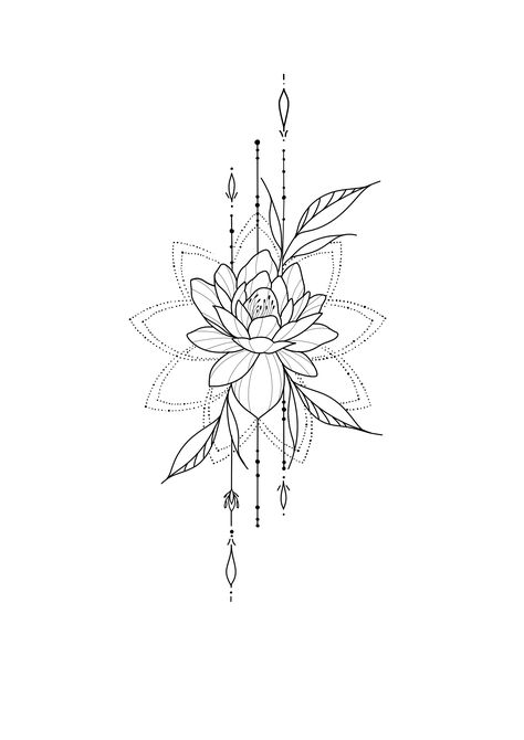 Dainty Mandala Tattoo, 2024 Tattoo, Modern Art Tattoos, Tattoo 2024, Tiny Tats, M Tattoos, Underboob Tattoo, Illustration Tattoo, Flower Drawings