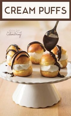 These gluten free cream puffs are made with a simple cooked pastry dough called choux pastry. Just five pantry ingredients—including salt! #glutenfree #glutenfreerecipes Gluten Free Cream Puffs, Creme Puffs, Creme Puff, Cream Puff Recipe, Gluten Free Pastry, Puff Recipe, Sans Gluten Sans Lactose, Gluten Free Desserts Recipes, Whip Cream