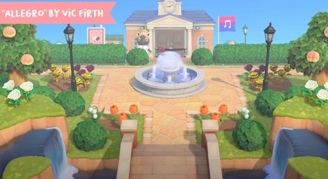 ACNH Plaza Design Ideas & Tips - Best Resident Services Area Design Ideas In Animal Crossing New Horizons Resident Services, Plaza Design, Babymoon Photos, Animal Crossing Guide, Entrance Design, New Animal Crossing, Animal Crossing Game, Backyard Inspo, Island Design