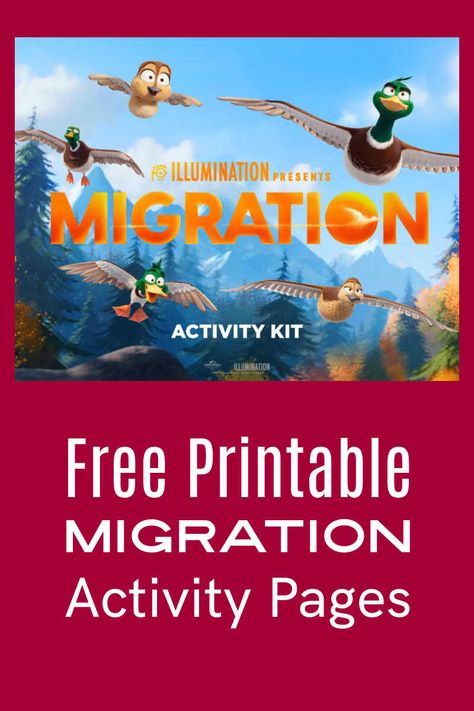 Free printable Migration activity pages are perfect for kids! Get coloring sheets, a maze, crossword puzzle and more inspired by the Illumination movie. Migration Activities, Movie Crafts, Activity Pages, Travel Games, Activity Sheets, Free Printable Coloring Pages, Crossword Puzzle, Coloring Sheets, Printable Coloring