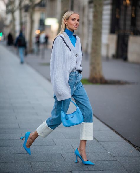 Denim Street Style, Jeans Trend, Leonie Hanne, Fashion Week Outfit, Paris Mode, Style Blazer, Estilo Chic, London Street Style, Dior Couture