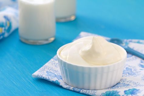 Sour Cream Is Not Sour Cream!  You can’t buy real sour cream in the United States—but read on for an easy, homemade option. Sour Cream Replacement, Baking Replacements, Sour Cream Substitute, Make Sour Cream, Cooking Substitutions, Moms Cooking, Baking Substitutes, Food Substitutions, Natural Yogurt