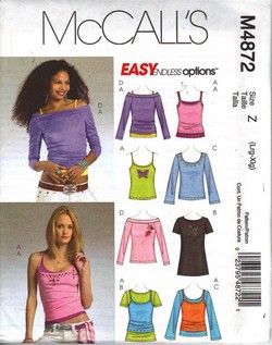 Neckline Variations, Modern Tops, Womens Knit Tops, Mccalls Sewing Patterns, Top Sewing Pattern, Sewing Design, Easy Sewing Patterns, Diy Sewing Clothes, Mccalls Patterns