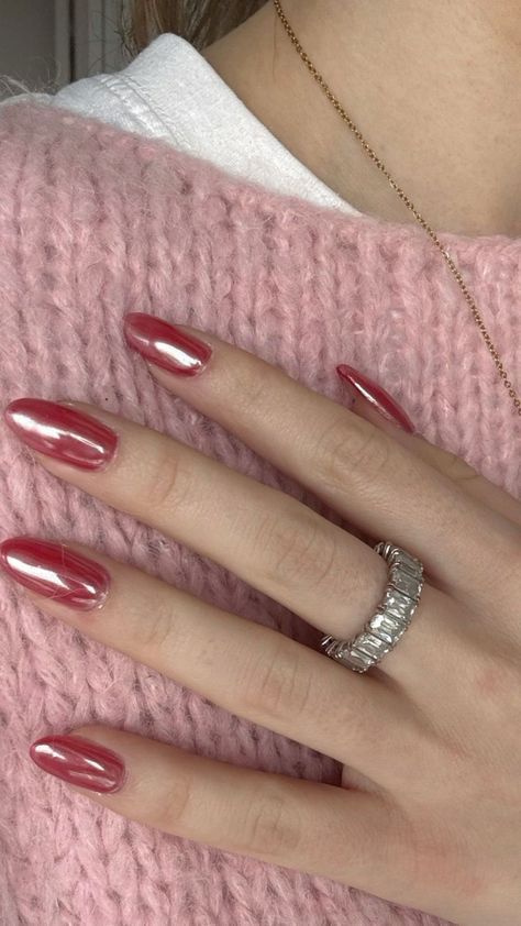 Chrome Colors For Nails, Fall Chrome Nails, Chrome Summer Nails, Nude Chrome, Summer Chrome Nails, Light Blue Chrome, Red Chrome Nails, Chrome Manicure, Oval Nails Designs