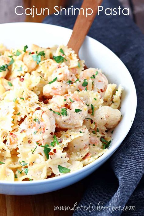 Creamy Cajun Shrimp Pasta Shrimp With Bowtie Pasta, Shrimp Bow Tie Pasta, Shrimp Bow Tie Pasta Recipes, Shrimp Bowtie Pasta Recipes, Cajun Shrimp Pasta Salad, Creamy Bowtie Pasta Recipes, Bowtie Pasta Recipes, Creamy Cajun Shrimp, Bow Tie Pasta Recipe