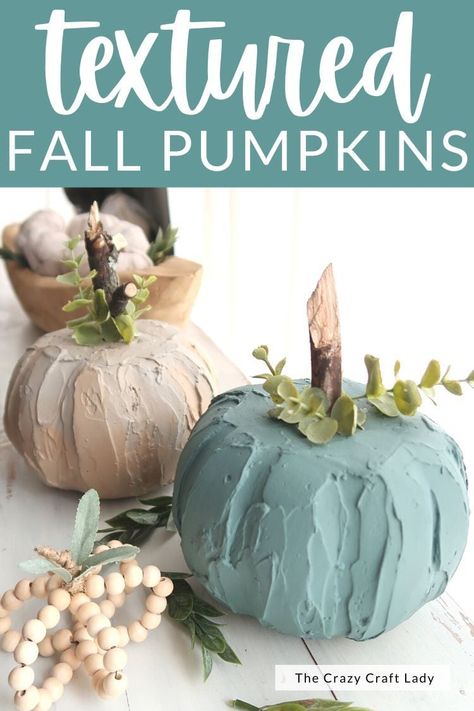 Make several of these super cute textured pumpkins to add to your growing stash of pumpkin fall decor! No Carve Pumpkin Decorating Ideas, Dollar Store Pumpkin, No Carve Pumpkin, Fall Pumpkin Sign, Pumpkin Decorating Ideas, No Carve Pumpkin Decorating, Dollar Tree Pumpkins, Fall Pumpkin Decor, Fall Pumpkin Crafts