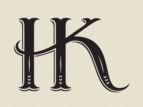 HK Monogram by Meg Smith on Dribbble Hk Logo Design, Logo Font Design, Hk Logo, H Letter Images, Logo Design Letter, Monogram Tattoo, Iphone Wallpaper For Guys, S Logo Design, Logo Graphic Design