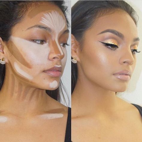 Contouring For Beginners, Beauty Make-up, Makeup Beginners, Makijaż Smokey Eye, Makeup Tricks, Natural Beauty Tips, Makeup For Beginners, Contour Makeup, Contouring And Highlighting