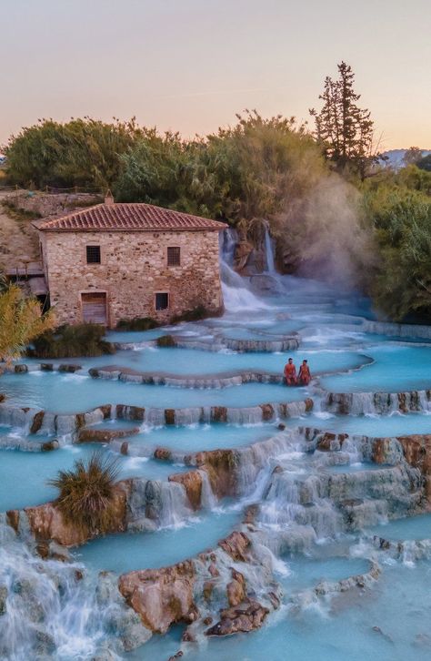 Imagine yourself in the natural hot spring with the most beautiful natural scenery in the world. Yup, that’s heaven! What could be more relaxing than a natural hot spring bath? In this blog, read more about those “ooh!” moments with thermal baths in Italy. Natural Hot Spring, Hot Spring Bath, Beautiful Natural Scenery, Natural Hot Springs, Thermal Pool, Thermal Baths, Thermal Spring, Thermal Bath, Italy Tours