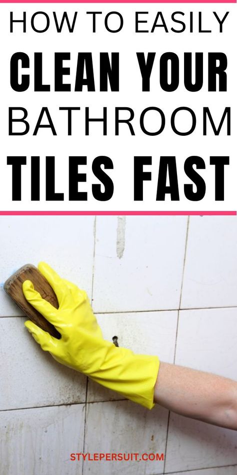 Cleaning bathroom tiles can be a daunting task, but with the right approach and techniques, you can achieve that sparkling, fresh look like a professional. Checkout a step-by-step guide on how to clean bathroom tiles effectively Bathroom Tile Cleaner Grout, How To Clean Bathroom Tiles Showers, Best Tile Cleaner Bathroom, Clean Bathroom Tile Showers, Cleaning Bathroom Floors, Easy To Clean Tiles For Bathroom, Bathroom Tiles Cleaning Tips, Bathroom Tiles Cleaning Hacks, How To Clean A Bathroom Step By Step